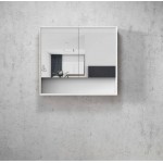 Boston Matte White Shaving Cabinet With Undershelf 900